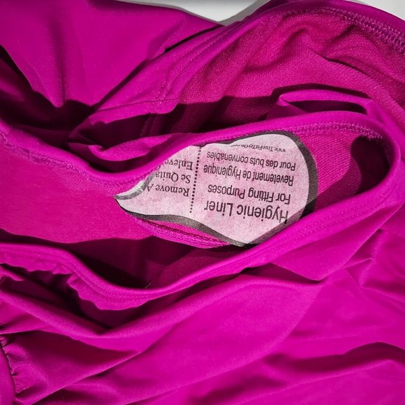 Lauren Ralph Lauren Beach Club Twisted One Piece Swimsuit Purple - Picture 7 of 12